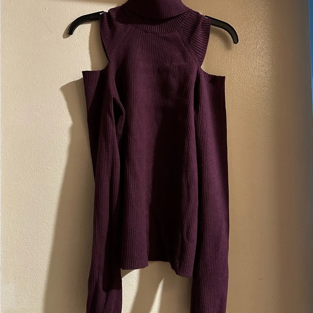Calvin Klein Jeans Deep Purple Turtleneck Sweater - Picture 1 of 7